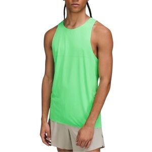 Lululemon Fast and Free Singlet Lime Green Tank in Screen Green Light